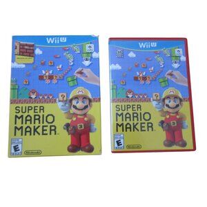 Super Mario Maker (Nintendo Wii U, 2015) with box and insert